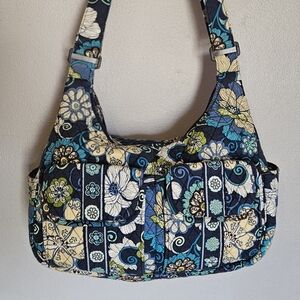 Vera Bradley Mod Floral Blue Cargo Sling Crossbody